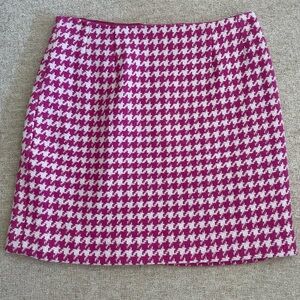 Lilly Pulitzer Wool Houndstooth Check Skirt